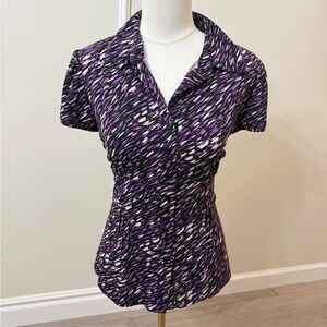 INC International Concepts Purple and Black Women's Blouse